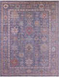 Grey Turkish Oushak Hand Knotted Wool Rug - 9' 0" X 11' 8" - Golden Nile