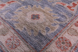 Grey Turkish Oushak Hand Knotted Wool Rug - 9' 0" X 11' 8" - Golden Nile