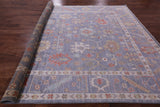 Grey Turkish Oushak Hand Knotted Wool Rug - 9' 2" X 12' 1" - Golden Nile