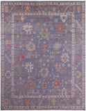 Grey Turkish Oushak Hand Knotted Wool Rug - 9' 2" X 12' 1" - Golden Nile
