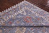 Grey Turkish Oushak Hand Knotted Wool Rug - 9' 2" X 12' 1" - Golden Nile