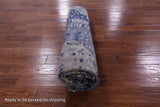 Blue Geometric Persian Mamluk Hand Knotted Wool Rug - 8' 0" X 9' 3" - Golden Nile