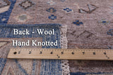 Blue Persian Fine Serapi Hand Knotted Wool Rug - 9' 1" X 11' 10" - Golden Nile