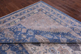 Blue Persian Fine Serapi Hand Knotted Wool Rug - 9' 1" X 11' 10" - Golden Nile