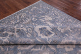 Blue Turkish Oushak Hand Knotted Wool Rug - 8' 0" X 9' 8" - Golden Nile