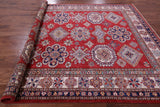 Red Super Kazak Handmade Wool Rug - 8' 11" X 12' 0" - Golden Nile