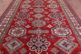 Red Super Kazak Handmade Wool Rug - 8' 11" X 12' 0" - Golden Nile
