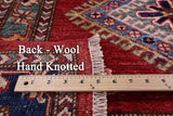 Red Super Kazak Handmade Wool Rug - 8' 11" X 12' 0" - Golden Nile