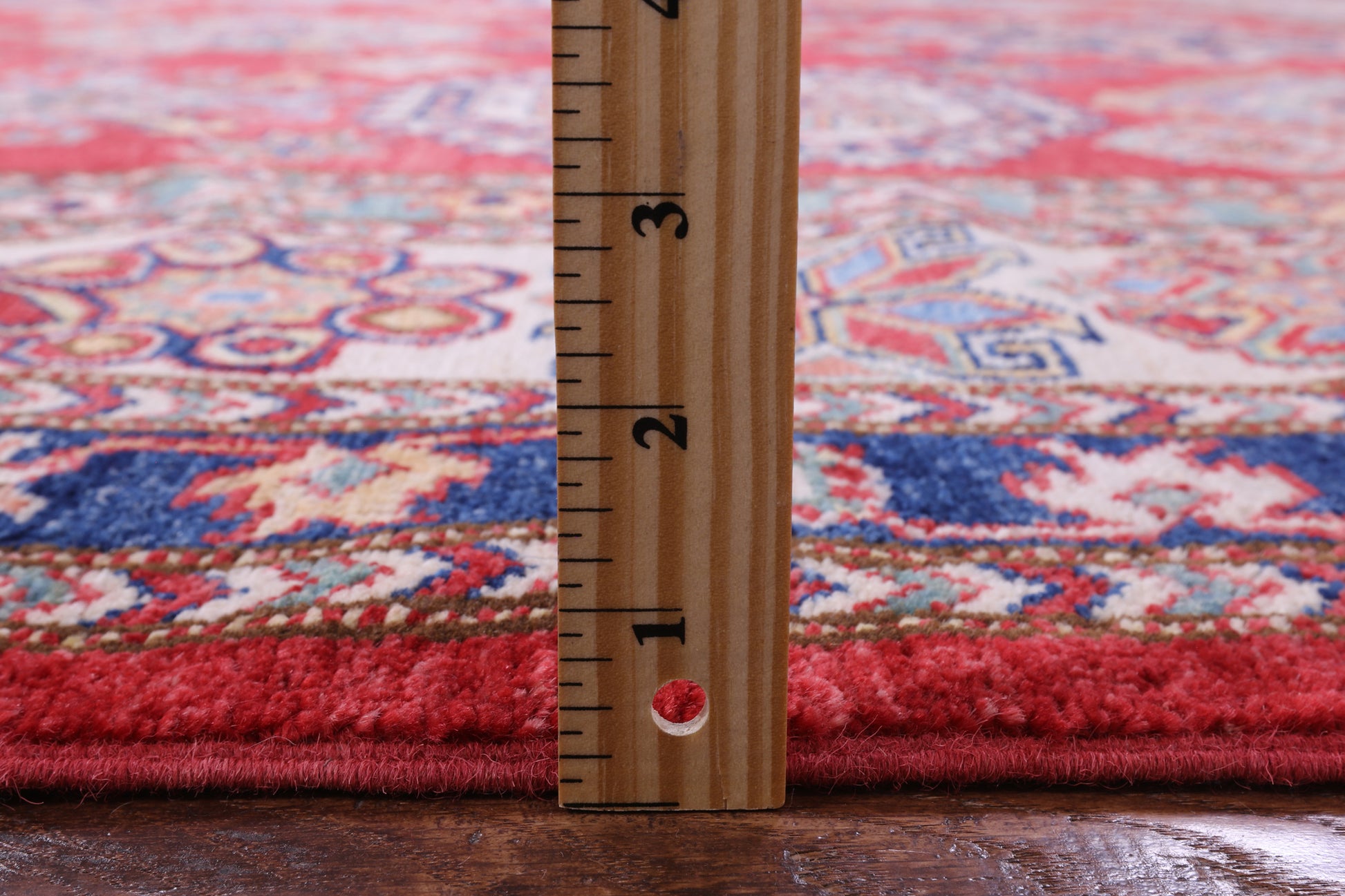 Red Super Kazak Handmade Wool Rug - 8' 11" X 12' 0" - Golden Nile