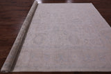 Ivory White Wash Peshawar Hand Knotted Wool Rug - 8' 9" X 11' 8" - Golden Nile