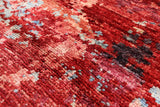 Abstract Modern Mamluk Hand Knotted Wool Rug - 9' 9" X 13' 1" - Golden Nile