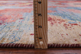 Abstract Modern Mamluk Hand Knotted Wool Rug - 9' 9" X 13' 1" - Golden Nile