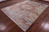 Abstract Modern Mamluk Hand Knotted Wool Rug - 8' 11" X 11' 6" - Golden Nile