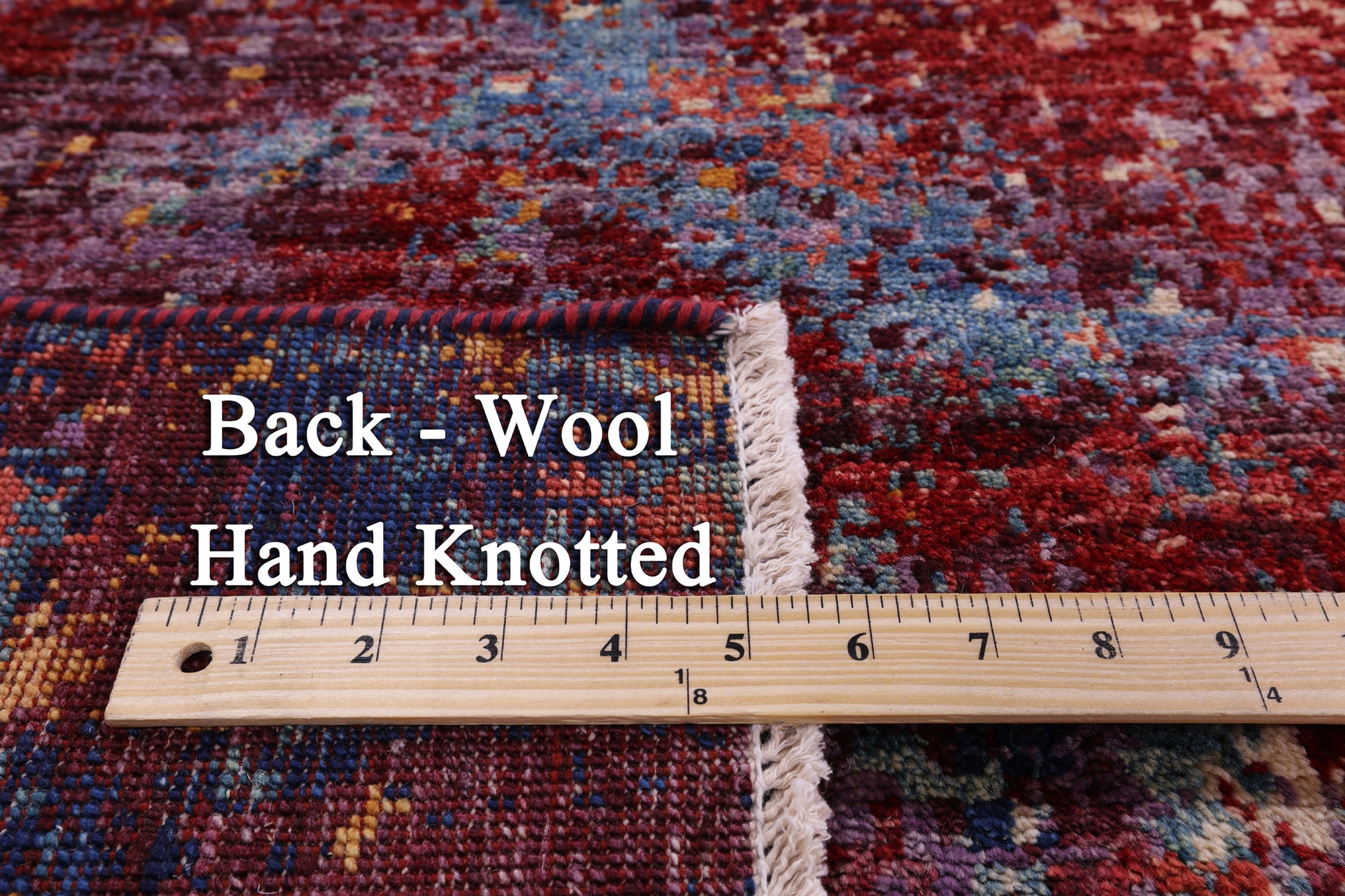 Abstract Modern Hand Knotted Wool Rug - 9' 8" X 13' 7" - Golden Nile