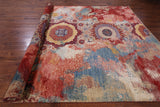 Asbtract Modern Mamluk Hand Knotted Wool Rug - 9' 9" X 13' 7" - Golden Nile