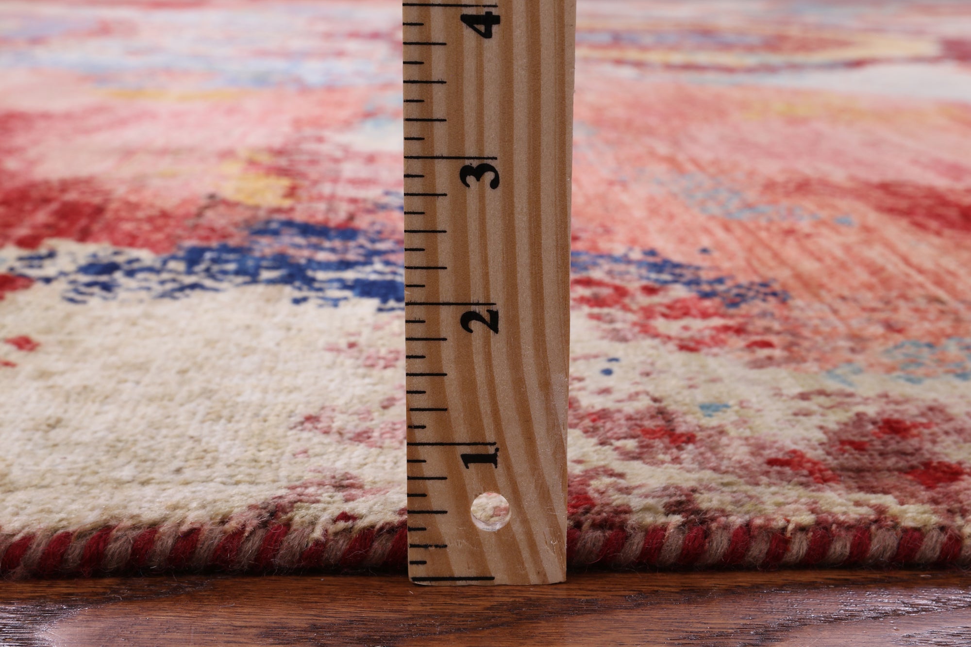 Asbtract Modern Mamluk Hand Knotted Wool Rug - 9' 9" X 13' 7" - Golden Nile