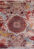 Abstract Modern Mamluk Hand Knotted Wool Rug - 8' 8" X 12' 1" - Golden Nile