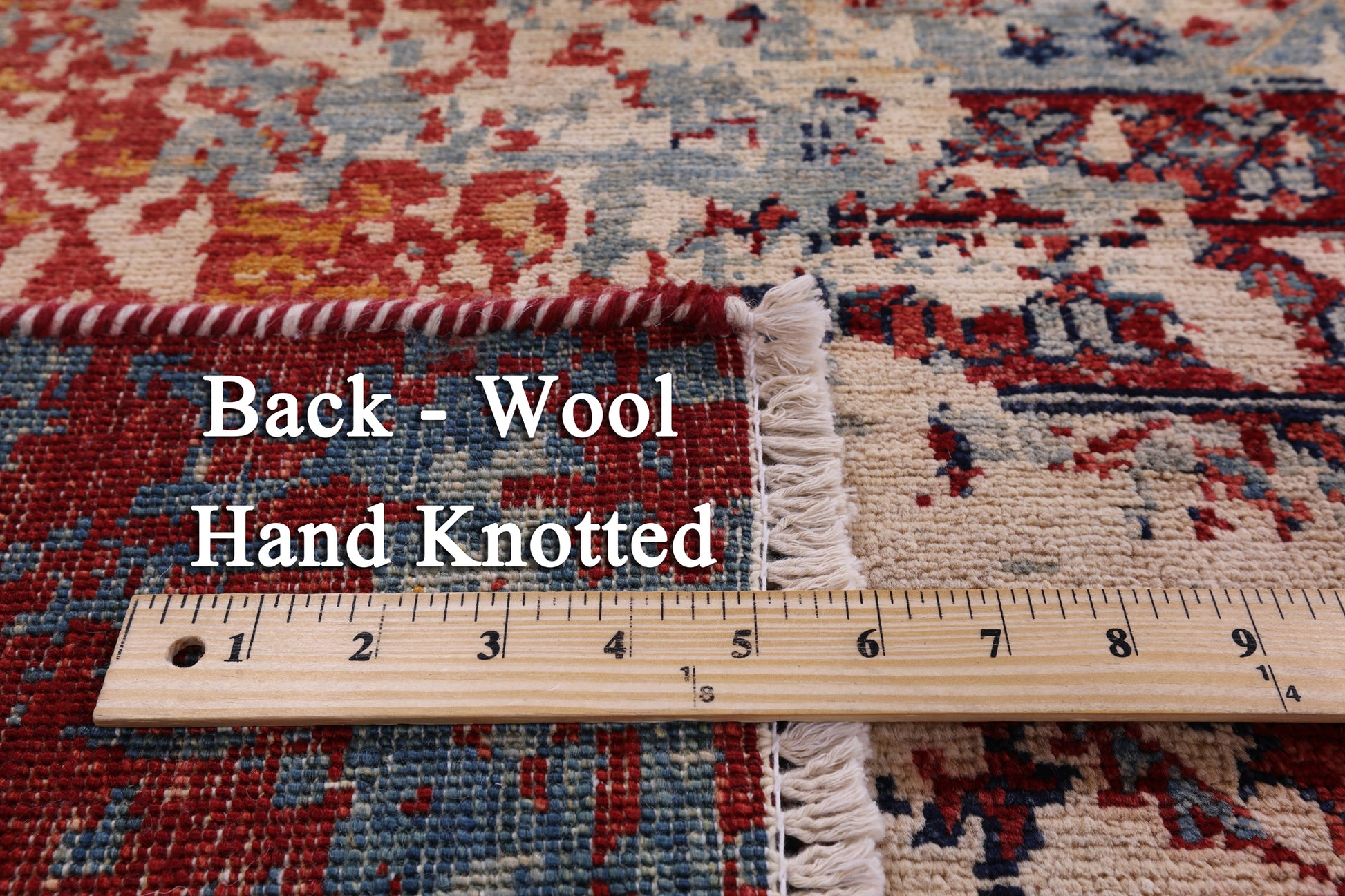 Abstract Modern Mamluk Hand Knotted Wool Rug - 8' 8" X 12' 1" - Golden Nile