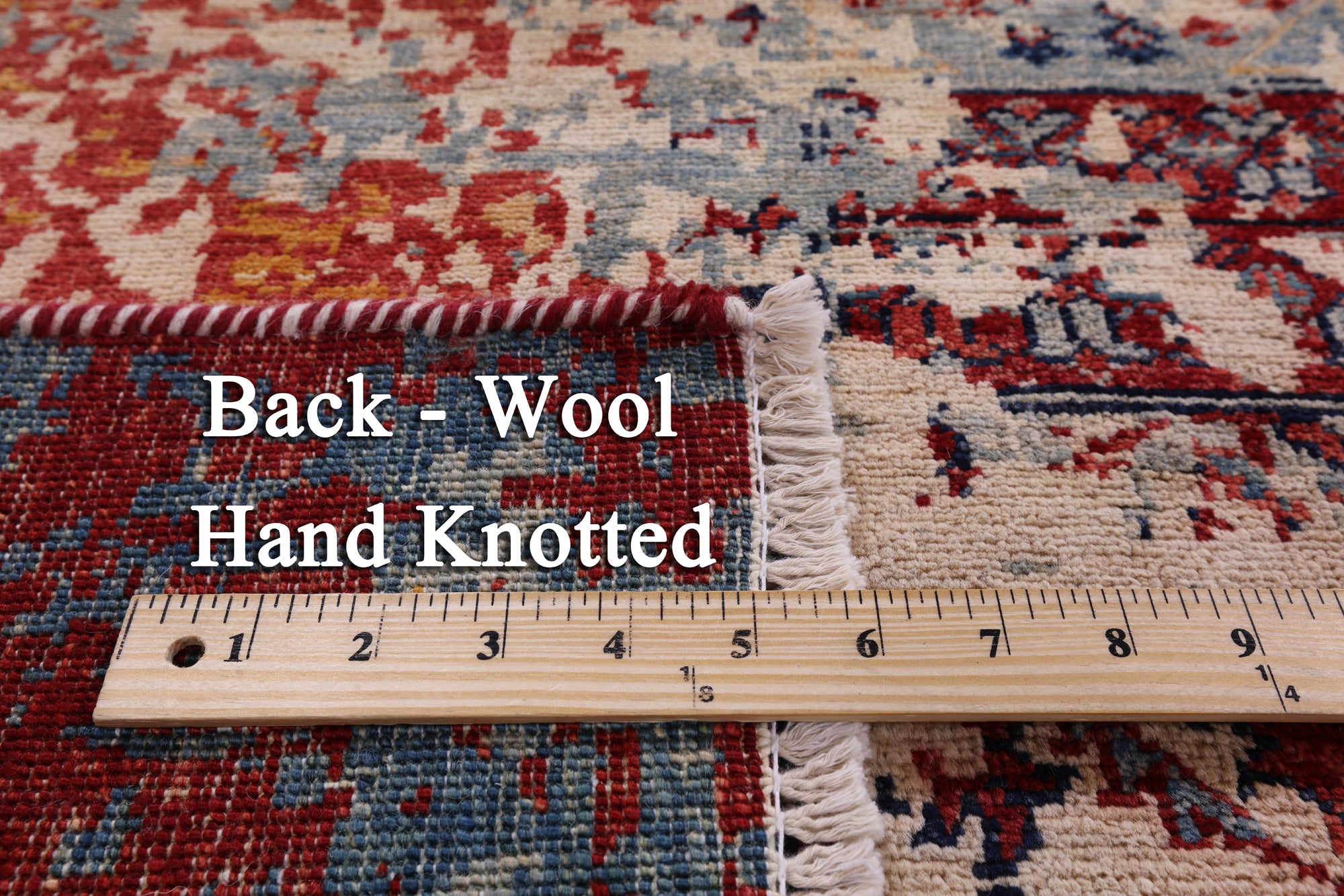 Abstract Modern Mamluk Hand Knotted Wool Rug - 8' 8" X 12' 1" - Golden Nile