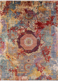 Asbtract Modern Mamluk Hand Knotted Wool Rug - 9' 10" X 13' 5" - Golden Nile