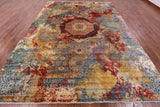 Asbtract Modern Mamluk Hand Knotted Wool Rug - 9' 10" X 13' 5" - Golden Nile