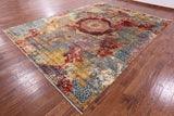 Asbtract Modern Mamluk Hand Knotted Wool Rug - 9' 10" X 13' 5" - Golden Nile