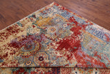 Asbtract Modern Mamluk Hand Knotted Wool Rug - 9' 10" X 13' 5" - Golden Nile