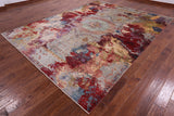 Abstract Modern Mamluk Hand Knotted Wool Rug - 8' 11" X 11' 10" - Golden Nile