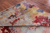 Abstract Modern Mamluk Hand Knotted Wool Rug - 8' 11" X 11' 10" - Golden Nile