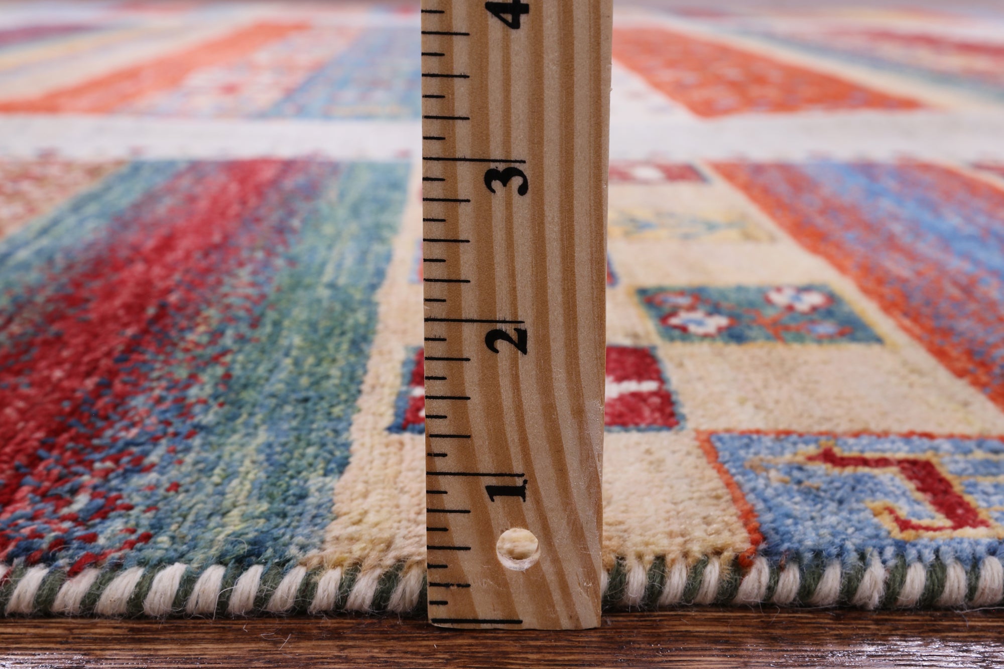 Tribal Persian Gabbeh Hand Knotted Wool Rug - 8' 0" X 9' 7" - Golden Nile