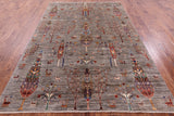Tribal Persian Gabbeh Hand Knotted Wool Rug - 6' 7" X 9' 5" - Golden Nile