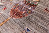 Tribal Persian Gabbeh Hand Knotted Wool Rug - 6' 7" X 9' 5" - Golden Nile