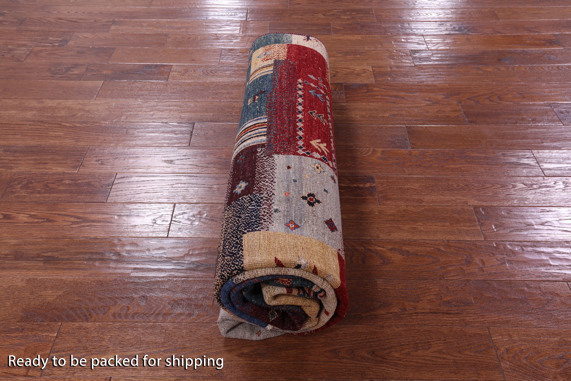 Tribal Persian Gabbeh Hand Knotted Wool Rug - 6' 7" X 9' 6" - Golden Nile