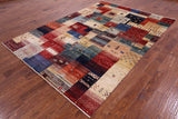 Tribal Persian Gabbeh Hand Knotted Wool Rug - 6' 7" X 9' 6" - Golden Nile