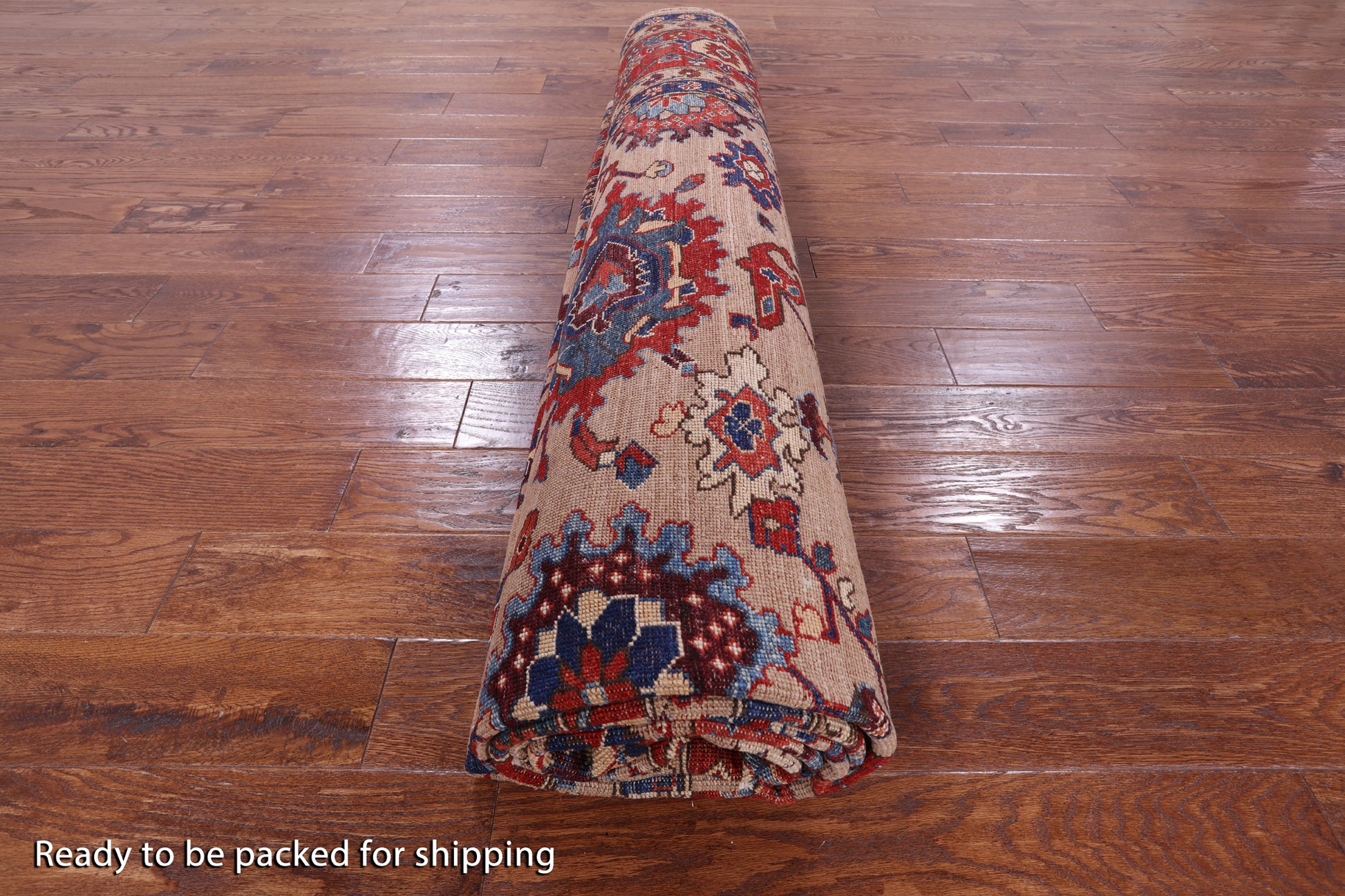 Persian Fine Serapi Hand Knotted Wool Rug - 9' 0" X 11' 10" - Golden Nile