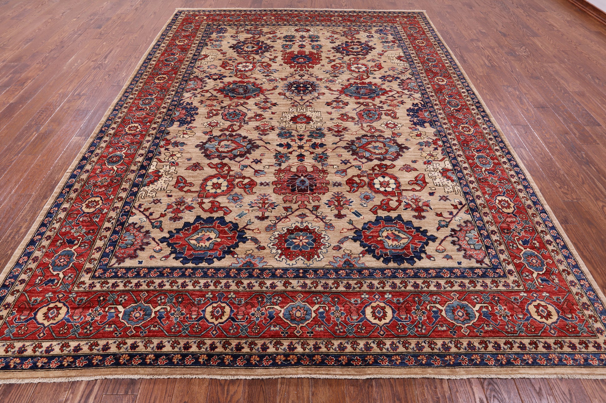 Persian Fine Serapi Hand Knotted Wool Rug - 9' 0" X 11' 10" - Golden Nile