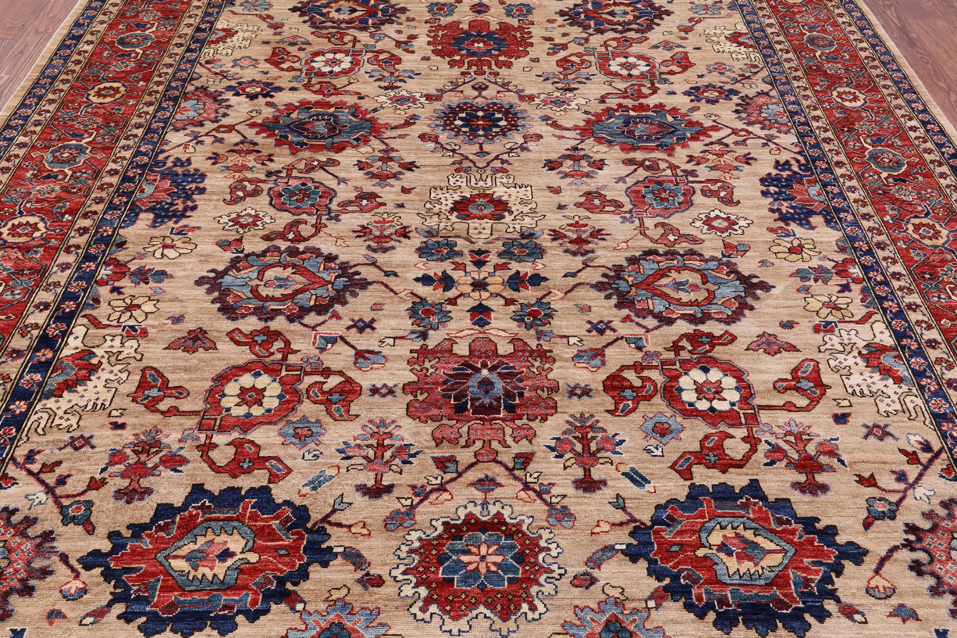 Persian Fine Serapi Hand Knotted Wool Rug - 9' 0" X 11' 10" - Golden Nile