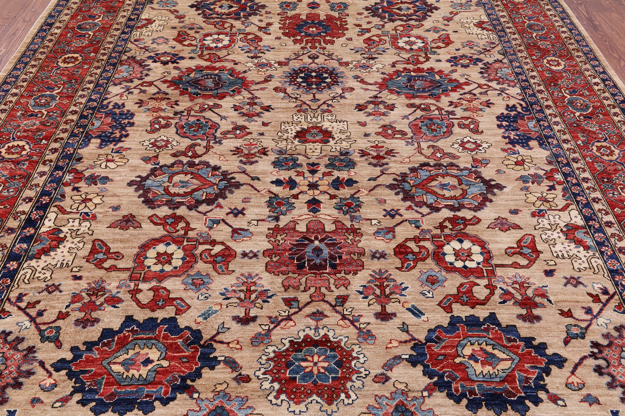 Persian Fine Serapi Hand Knotted Wool Rug - 9' 0" X 11' 10" - Golden Nile