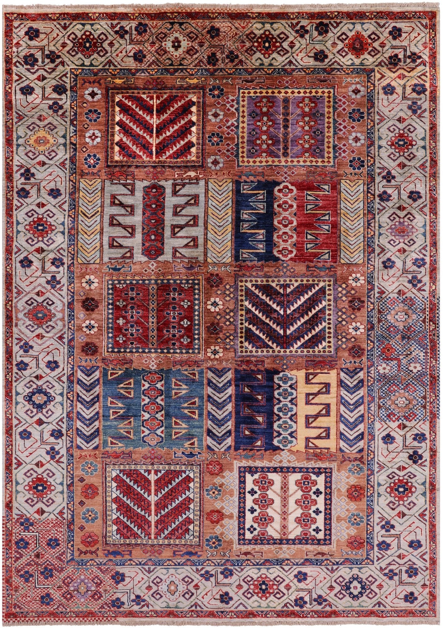 Persian Fine Serapi Hand Knotted Wool Rug - 6' 0" X 8' 10" - Golden Nile