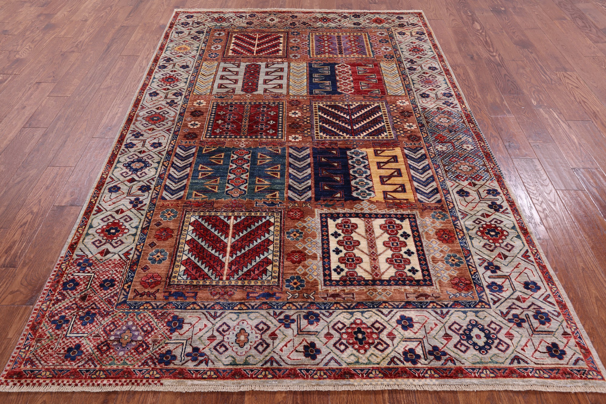 Persian Fine Serapi Hand Knotted Wool Rug - 6' 0" X 8' 10" - Golden Nile