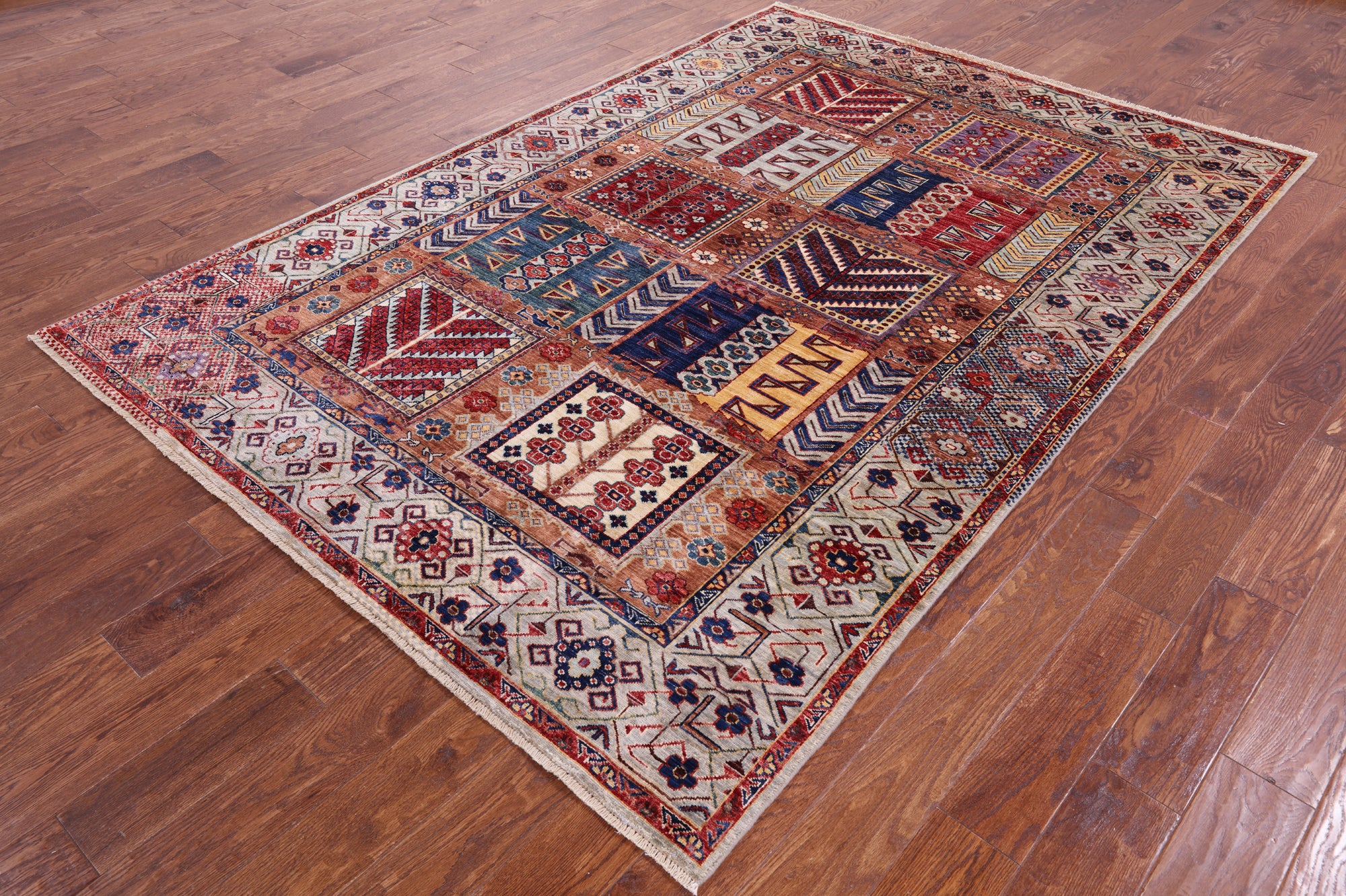 Persian Fine Serapi Hand Knotted Wool Rug - 6' 0" X 8' 10" - Golden Nile