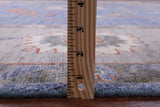 Blue Turkish Oushak Hand Knotted Wool Rug - 9' 0" X 11' 7" - Golden Nile