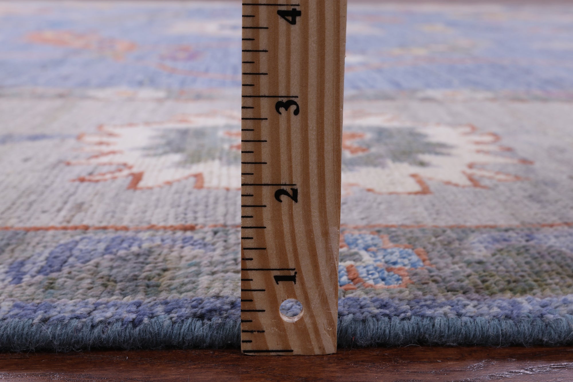 Blue Turkish Oushak Hand Knotted Wool Rug - 9' 0" X 11' 7" - Golden Nile