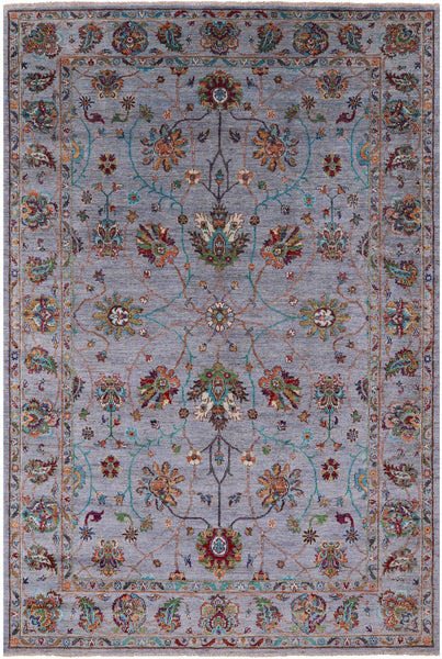 Peshawar Hand Knotted Wool Rug - 6' 9" X 10' 3" - Golden Nile