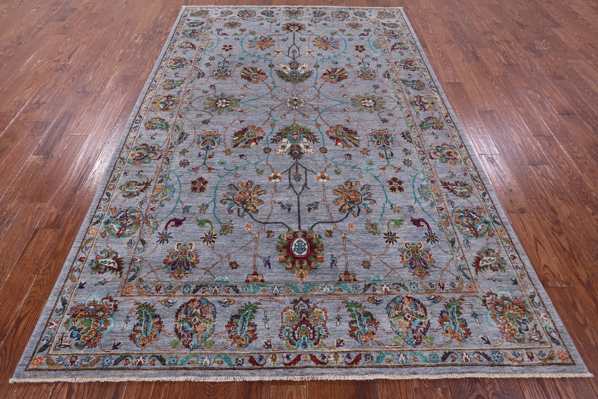 Peshawar Hand Knotted Wool Rug - 6' 9" X 10' 3" - Golden Nile