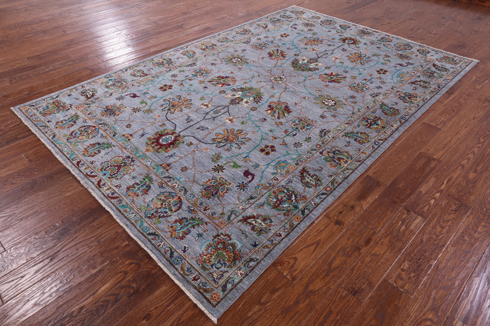Peshawar Hand Knotted Wool Rug - 6' 9" X 10' 3" - Golden Nile