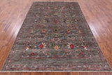 Peshawar Hand Knotted Wool Rug - 6' 9" X 9' 10" - Golden Nile