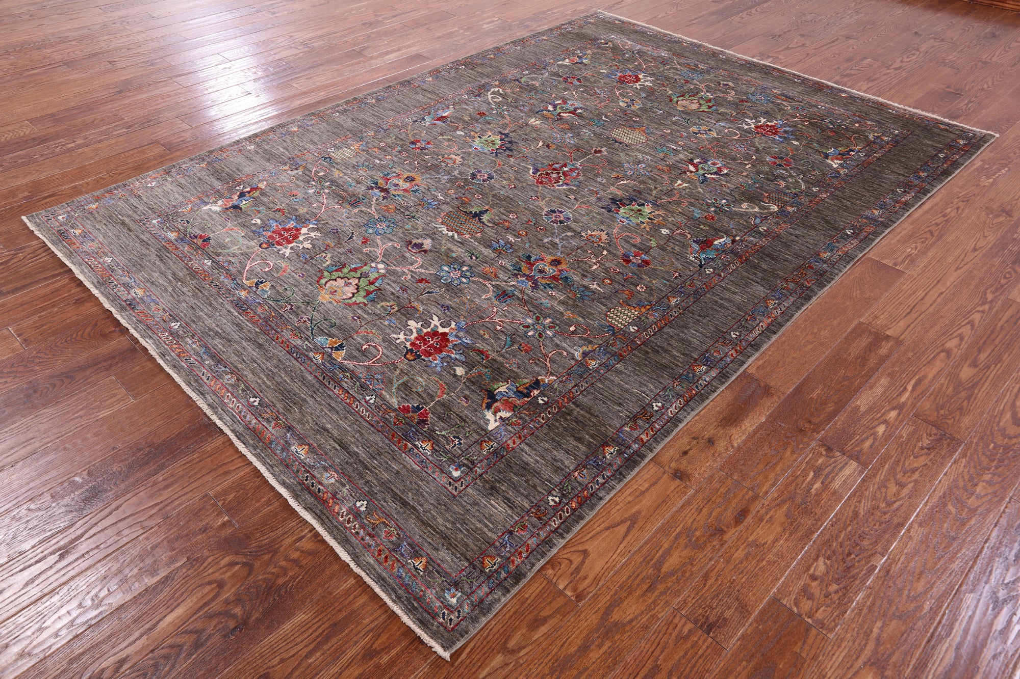 Peshawar Hand Knotted Wool Rug - 6' 9" X 9' 10" - Golden Nile