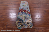 Blue Turkmen Ersari Hand Knotted Wool Rug - 6' 9" X 9' 9" - Golden Nile