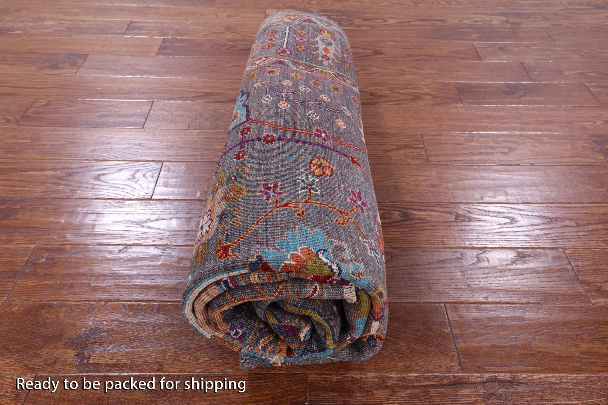 Grey Peshawar Hand Knotted Wool Rug - 5' 10" X 7' 8" - Golden Nile